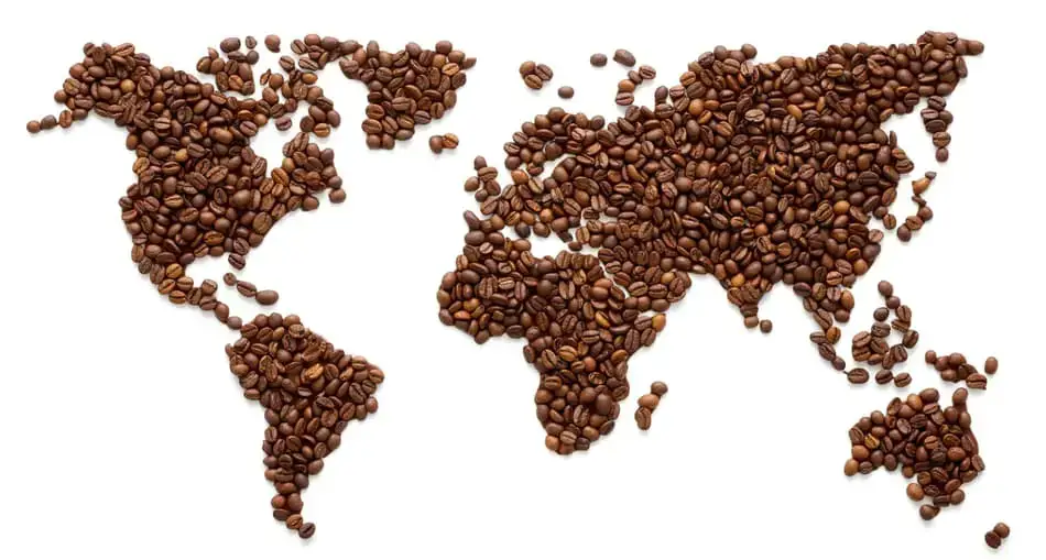 Carte mondiale du café - les producteurs de café