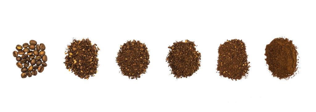 Différent niveau de moulure possible pour les grains de café.
